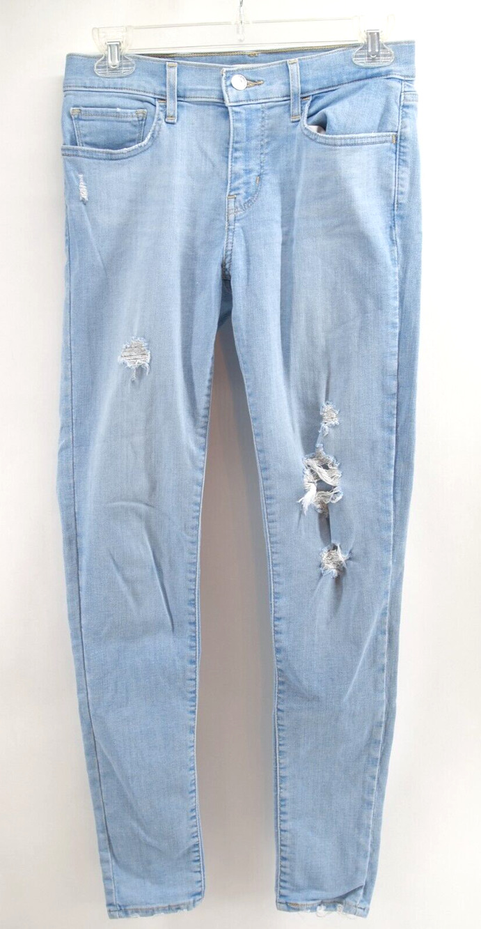LEVIS 710 Womens 27 Jeans Blue Super Skinny Distressed 27x30